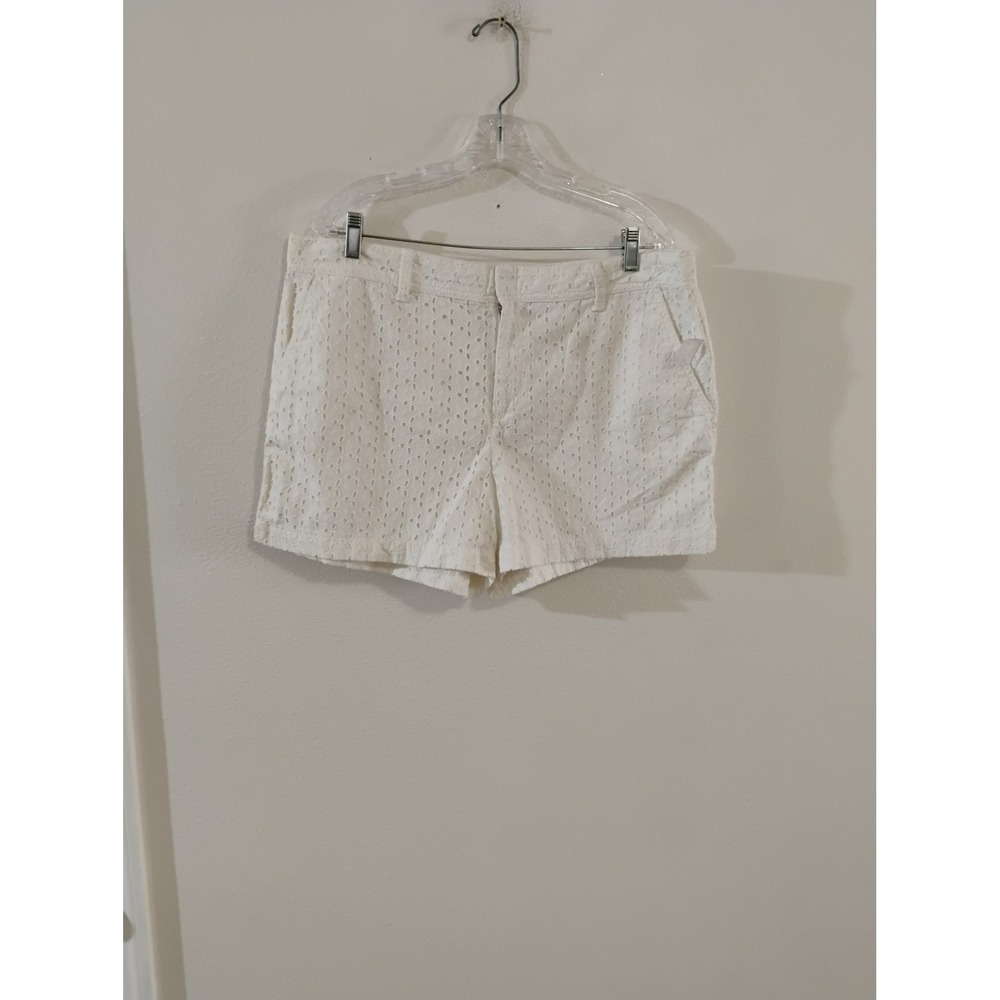Gap City Short White Eyelet Embroidery Floral Shorts Size 16 Tall 256591-02-1